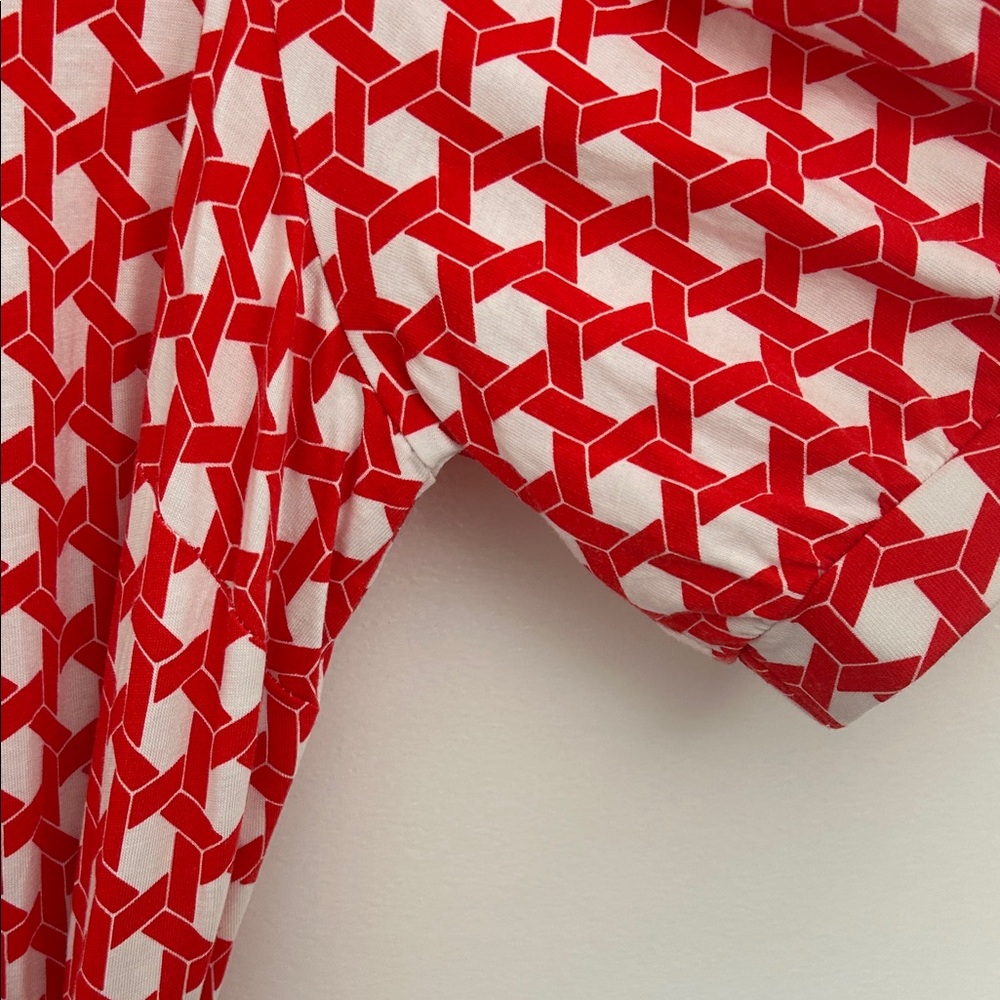 Boden Red and White Polka Dot Midi Dress - Picture 7 of 8